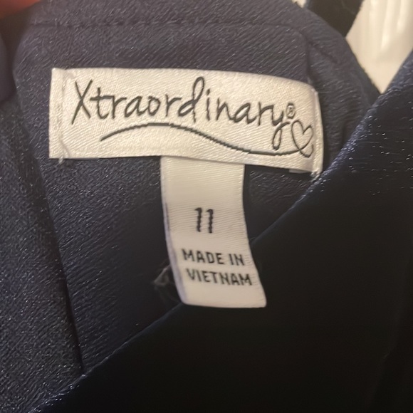 Navy Blue Velour Semi-Formal - Picture 5 of 5